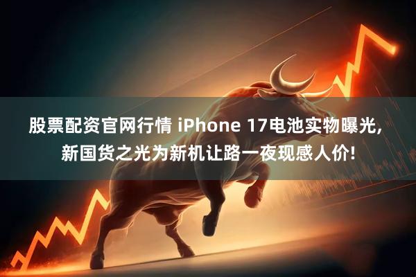 股票配资官网行情 iPhone 17电池实物曝光, 新国货之光为新机让路一夜现感人价!